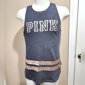 Victoria's Secret PINK Sequined Muscle Tank Top Size Medium